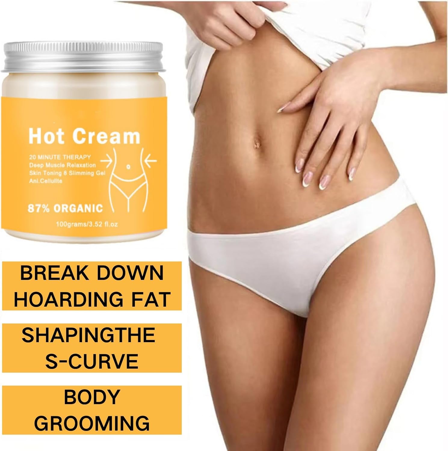 Anti Cellulite Cream - Cellulite Cream for Shaping Body - Hot Cream for Cellulite Treatment - Cellulite Remover for Men & Women - Skin Tightening Cream Body for Tighting Body