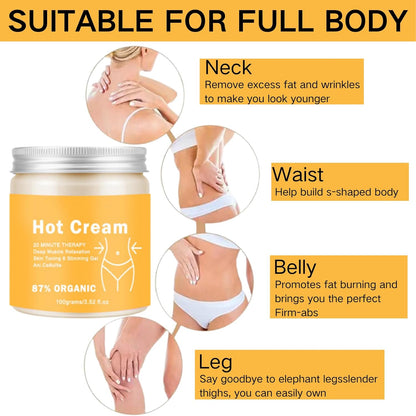 Anti Cellulite Cream - Cellulite Cream for Shaping Body - Hot Cream for Cellulite Treatment - Cellulite Remover for Men & Women - Skin Tightening Cream Body for Tighting Body